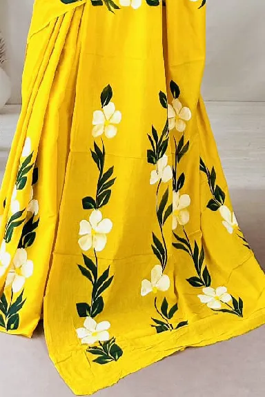 Pure Cotton Hand Block Printed Saree — view 2