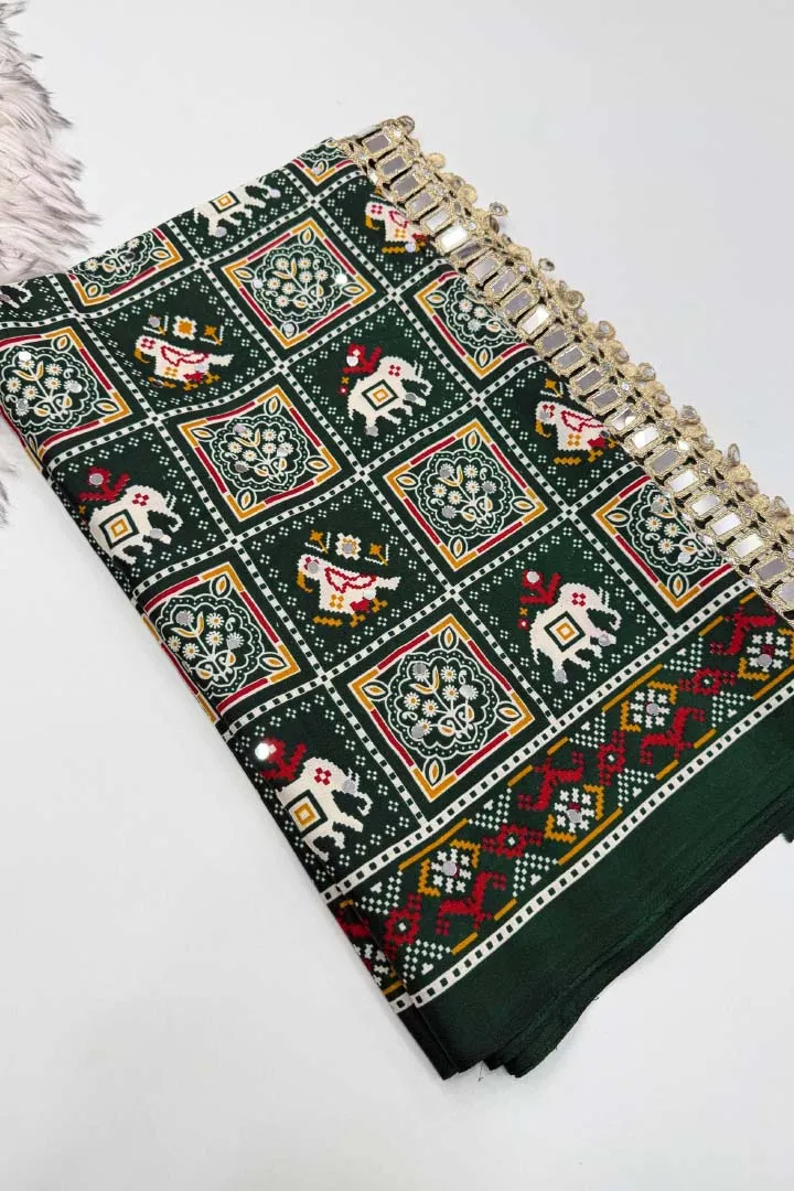 Pure Satin Patola Silk Saree — view 2