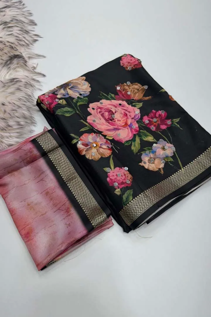 Pure Soft Malai Silk Saree — view 3