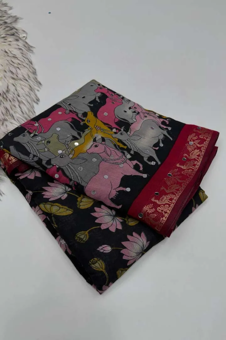 Pure Mangalkari Viscose Silk — Saree, view 3