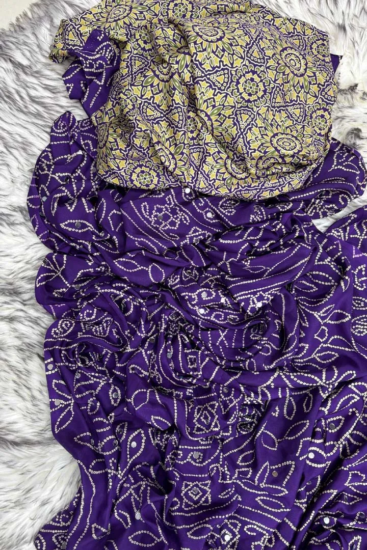 Pure Ajrakh Satin Viscose Silk Saree — view 5